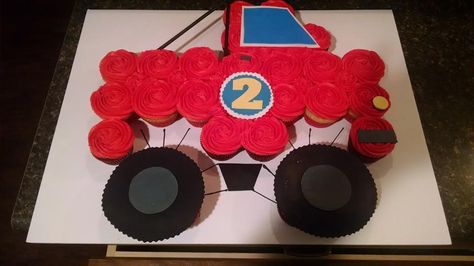 cupcake cake truck Truck Pull Apart Cupcakes, Truck Cupcake Cake, Monster Truck Cupcake Cake, Monster Jam Cupcake Cake, Pull Apart Cupcake Cake Monster Truck, Cake Truck, Monster Truck Cookies, Truck Cookies, 9x13 Monster Truck Cake