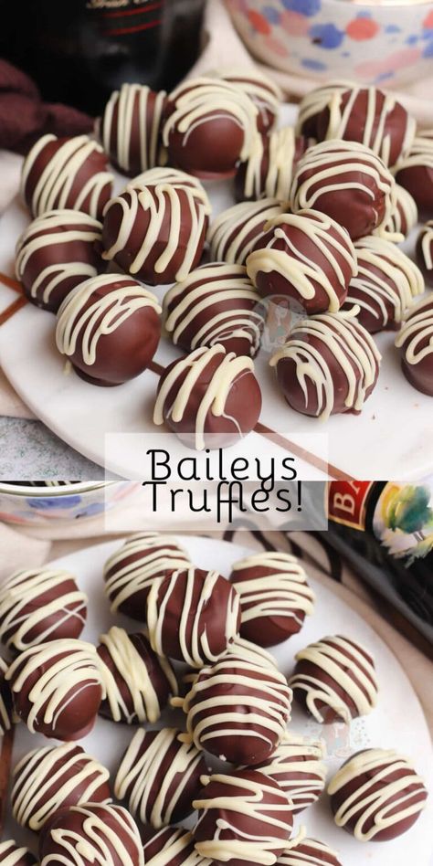 Baileys Truffles! - Jane's Patisserie Baileys Truffles, Bailey Truffles, Homemade Chocolate Truffles, Janes Patisserie, Baileys Recipes, Homemade Truffles, Christmas Truffles, Dessert Truffles, Candy Truffles