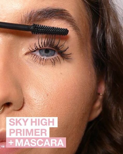 Maybelline Sky High Tinted Primer & Black Mascara Maybelline Sky High, Tinted Primer, Black Mascara, Sky High, Maybelline, Eyelashes, Black