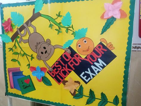 Exam soft board/Best of luck exam soft Board/ soft board Soft Board Decoration Ideas, Decoration Ideas For School, Board Decoration Ideas, Soft Board Decoration, School Results, Soft Board, School Decoration, School Board Decoration, Best Of Luck