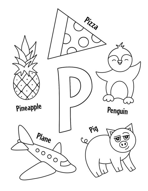 P Is For, Letter P Worksheets For Preschool, P Worksheets For Preschool, Prewriting Activities, Letter P Crafts, Letter P Worksheets, P Alphabet, Alphabet Activities Kindergarten, Letter Recognition Worksheets