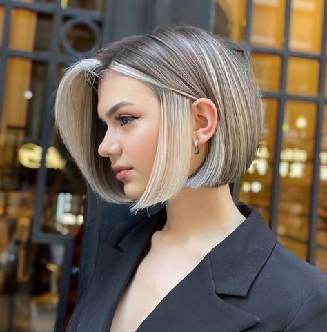 Short Blonde Hair Ideas, Ash Blonde Short Hair, Ash Blonde Bob, Short Blonde Bobs, Short Hair Highlights, Bob Hair Color, Short White Hair, Blonde Hair Ideas, Silver Blonde Hair