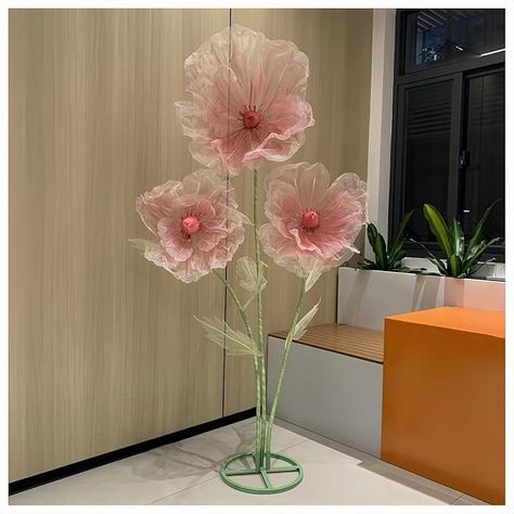 Amazon.com: Large Giant Silk Flowers Home Decor,5.6 Ft Water Resistance Artificial Flowers Decoration with Reinforced Flower Stems for Wedding Arrangement,Birthday,Party,Flower Wall Backdrop.(Champagne) : Home & Kitchen Artificial Flowers Decoration, Flowers For Decoration, Photoshoot Backdrops, Led Flower, Flowers Home Decor, Wedding Backdrops, Garden Party Birthday, Yarn Flowers, Flower Wall Backdrop