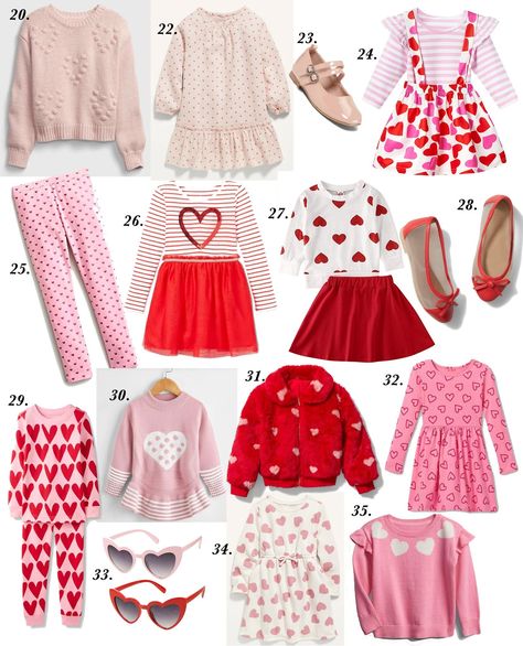 School Dance Outfits, Valentine Outfits, Girls Valentines Outfit, Patterns For Fashion, Preschool Valentines, Toddler Valentines, Valentine Dress, Girls Fall Outfits, Valentines Outfits