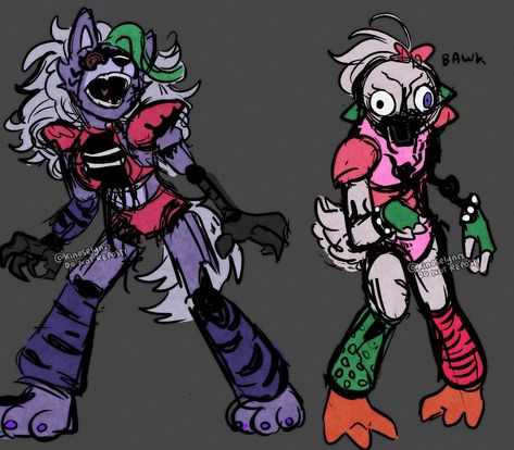 Roxy X Chica Fnaf Fanart, Parts And Service Fnaf, Glamrock Chica X Roxanne, Roxy And Chica, Glamrock Roxy, Glamrock Chica, Roxanne Wolf, Fnaf Fanart, Fnaf Sb