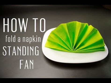 Learn how to fold a napkin into a Standing Fan from a paper napkin. You can also use starched cloth napkins. Very simple instruction (step by step). Creative napkin... Tp Folding, Napkins Folding, Creative Napkin Fold, Fold A Napkin, Origami Folds, Mom Dad Anniversary, Culinary Lessons, Easy Napkin Folding, Cloth Napkin Folding