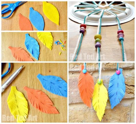 Native American Lesson Plans, Dream Catcher For Kids, Red Ted Art, Dream Catcher Craft, Girl Scout Ideas, Native American Crafts, Family Learning, Dream Catcher Diy, Paper Plate Crafts