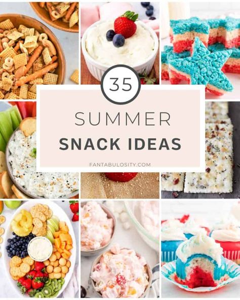 Summer Afternoon Snacks, Summer Snacks Easy To Make, Good Summer Snacks, Hot Weather Snacks, Poolside Snacks Summer, Easy Poolside Snacks, Summer Snack Ideas For Kids, Pool Party Snack Ideas, Easy Pool Party Food