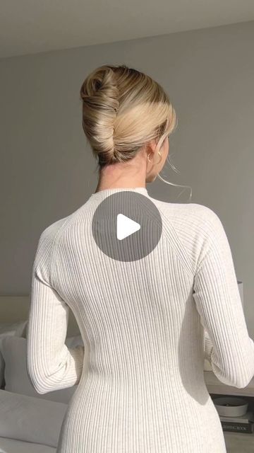 Alex Gaboury on Instagram: "A slow version of the 30 second French twist.☺️  I hope you found this helpful.🤍  #updo #frenchtwist #hairstyle #easyupdo #easyhairstyles #hairvideos #longhairstyles #hairtutorial #aritzia" Diy Low Updo Simple, Classy Updo Hairstyles Medium Hair, Simple Clean Updo, French Twist Updo How To, Easy French Roll Updo, Ponytail French Twist, Old Lady Long Hairstyles, Medium Hair French Twist, Casual French Twist