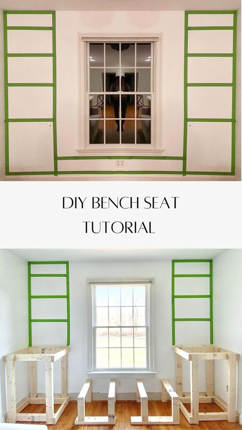 Toy Storage Window Seat, Window Bookcase Bench, Twin Size Window Seat, Window Seat Landing, Built In Shelves And Bench Around Window, Diy Bookshelf Around Window, Bookshelves Next To Window, Ikea Daybed Built In, Build In Bench Under Window