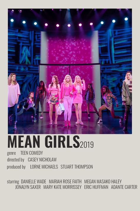 [ alternative minimalist polaroid movie tv show poster ] [ us tour cast mean girls the musical ] Mean Girls Musical Poster, Mean Girls The Musical Poster, Musical Theatre Posters Aesthetic, Musical Polaroid Poster, Musical Theatre Aesthetic Room, Mean Girls Musical Aesthetic, Musicals Polaroid Poster, Mean Girls The Musical, Musicals Posters