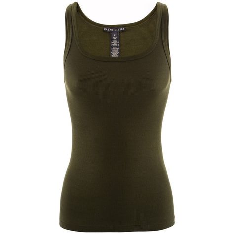 Ralph Lauren Olive Rib Tank Top ($130) ❤ liked on Polyvore featuring tops, tank tops, tanks, shirts, blouses, shirts & tops, ralph lauren, ralph lauren tank top, ribbed shirt and ralph lauren tops Olive Tank Top, Military Green Shirt, Brown Shirts, Olive Green Top, Olive Green Shirt, Rib Tank Top, Olive Shirt, Long Tank Tops, Ribbed Shirt