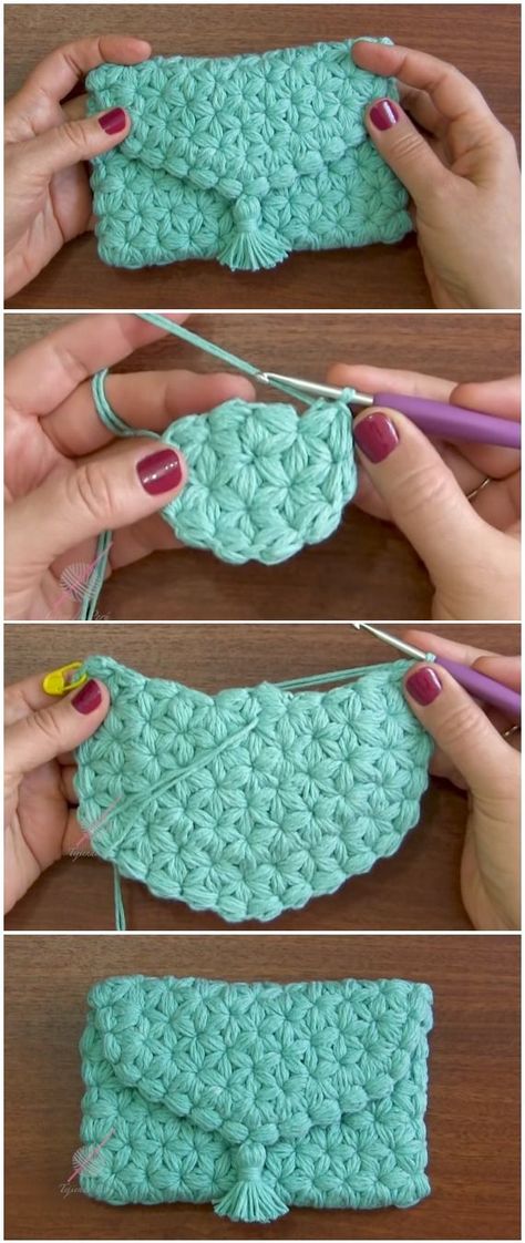 Crochet Purse Jasmine Stitch Free Pattern [Video] | ilove-crochet | Bloglovin’ Jasmin Stitch Crochet Bag, Purse Crochet, Crochet Shell Stitch, Crochet Bag Tutorials, Crochet Weaves, Trendy Sewing, Crochet Purse, Stitch Crochet, Crochet Purse Patterns