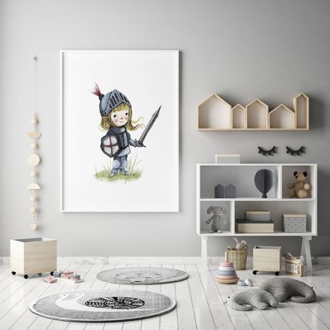 Nursery decor girl GIRL Knight print Nursery wall art girl | Etsy Twin Wall Art, Girls Wall Decor, Nursery Wall Art Girl, Girls Room Wall Art, Nursery Wall Art Boy, Girl Nursery Decor, Boys Room Wall Art, Nursery Decor Boy, Space Wall Art