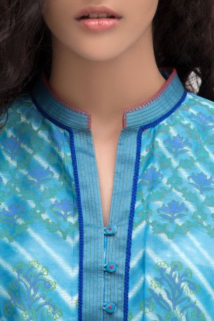 Dresses Neck Designs, High Neck Kurti Design, Neck Design For Kurtis, Neck Design Kurti, Neck Patterns For Kurtis, Salwar Kameez Neck Designs, Collar Kurti Design, Potli Button, Chiffon Blouses Designs