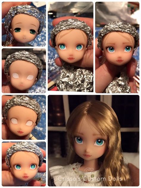 Doll Face Repaint, Barbie Doll Repaint, Polymer Doll, Mini American Girl Dolls, Doll Repaint Tutorial, Doll Makeover, Realistic Barbie, Dolls Clothes Diy, Plastic Doll