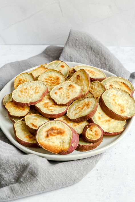 Japanese Sweet Potatoes, Sweet Potato Rounds, Japanese Potato, Potato Rounds, Glazed Vegetables, Yams Recipe, Gluten Free Stuffing, Japanese Sweet Potato, Sweet Potato Slices