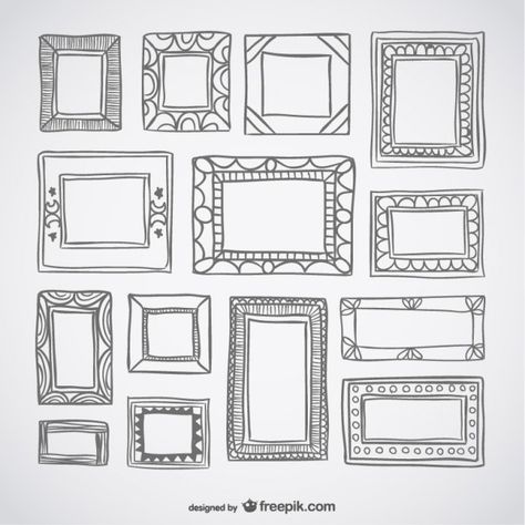 Deco frames retro set doodle wall art  vynil silohuette Drawn Frames, Doodle Wall, Doodle Borders, Doodle Frame, Doodle Frames, Drawing Frames, Wall Drawing, Sketch Notes, Bullet Journal Doodles