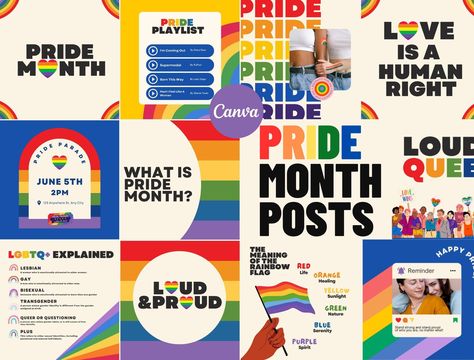 30+ rainbow Instagram posts and stories to help you celebrate Pride Month and show your support for the LGBTQ #Pride_Month_Instagram_Post #Pride_Social_Media_Design #Pride_Month_Pubmat #Pride_Instagram_Posts Pride Month Instagram Post, Pride Month Pubmat, Pride Social Media Design, Pride Instagram Posts, Pride Month Social Media Posts, Pride Social Media Post, Pride Month Graphic Design, Pride Month Design, Pride Month Poster