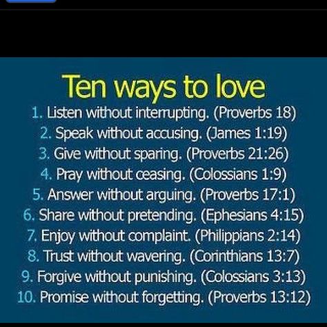 Ten ways to love according to scripture Positiva Ord, Ways To Love, Fina Ord, Ayat Alkitab, Bible Scripture, E Card, Family Quotes, Wise Quotes, Way Of Life