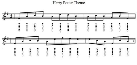 Harry Potter Theme Tune Sheet Music For Tin Whistle Harry Potter Piano, Piano Letter Notes, Harry Potter Soundtrack, Whistle Notes, Flute Recorder, Tin Whistles, Penny Whistle, Letter Notes, Native American Flute Music