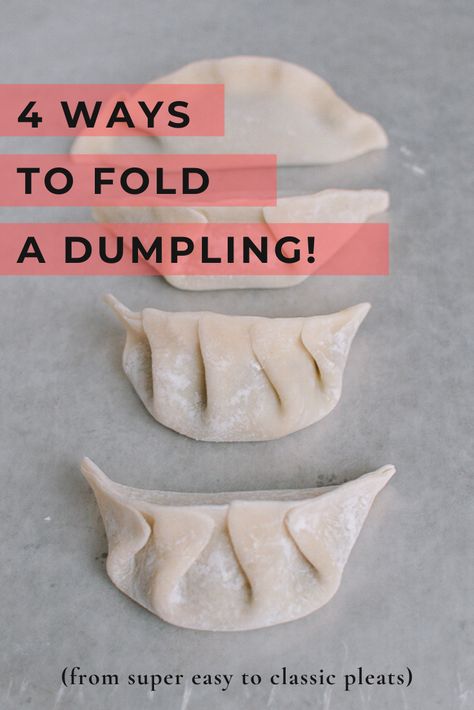 We show you how to fold a Chinese dumpling using 4 different techniques, ranging from SUPER easy to classic pleats. 

Use these techniques with any of our Chinese dumpling filling recipes, and you'll know how to make dumplings for any Chinese New Year Celebration, dumpling party, or better-than-takeout Chinese dinner. Dumplings also make a great appetizer or potluck item!

See our videos & step-by-step photos for dumpling mastery!

#chinesecooking #chinesefood #recipes #appetizer #potluckideas How To Fold A Dumpling, Dinner Dumplings, Dumpling Party, Make Dumplings, Chinese Dumpling, Chinese Dinner, Vegetable Dumplings, Dry Cough Remedies, Wok Of Life