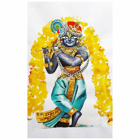 Radha Raman Painting, Radha Raman Ji Painting, Radha Raman Ji, Gopi Dots, Radharaman Ji, Radhe Govinda, Ganesha Art Illustration, Ganesha Artwork, Mahakal Pic Ujjain