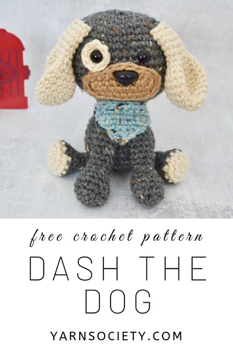 Dash The Dog amigurumi pattern is the perfect crochet pattern for puppy lovers. Crochet Dogs, Crochet Critters, Dog Crochet Pattern, Dog Amigurumi, Crocheted Animals, Dog Crochet, Single Crochet Decrease, Crochet Dog Patterns, Australian Gifts