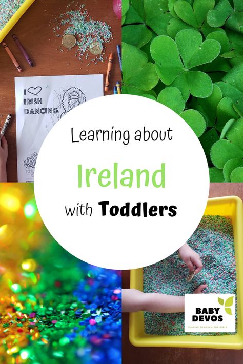 Learning About Ireland with Toddlers – Baby Devotions Ireland Preschool Activities, Ireland Crafts For Kids Preschool, Ireland Crafts For Kids, Irish Activities, Ireland Crafts, Ireland Activities, Teaching Diversity, Social Studies For Kids, Culture Crafts