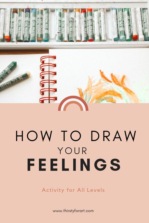 Draw Your Feelings, Drawing Feelings, Kunstjournal Inspiration, Feelings Activities, Art Therapy Ideas, Creative Arts Therapy, Art Therapy Projects, Drawing Hands, Therapeutic Art