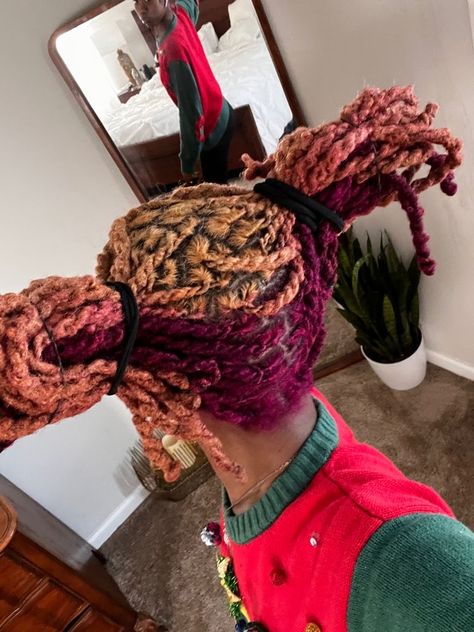 Loc Dye, Dyed Dreadlocks, Loc Colors, Locs Inspiration, Dyed Locs, Dyed Dreads, Colored Locs, Loc Inspiration, Loc Hairstyles