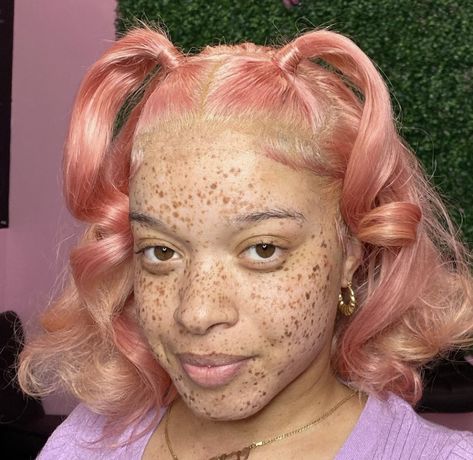 Full Lace Wig Human Hair, Type 4 Hair, Slick Hairstyles, Hair Inspiration Color, Full Lace Wig, Aesthetic Hair, Weave Hairstyles, Pink Hair, Kids Hairstyles