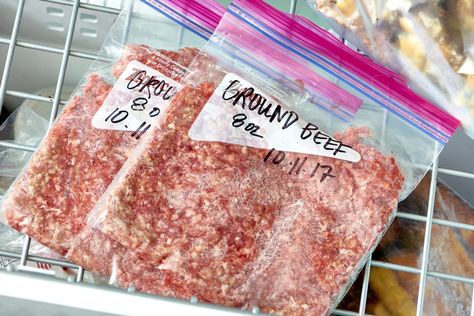 The Best Way to Organize Your Freezer | Kitchn Freeze Ground Beef, Freezing Meat, Frozen Meat, Freezer Burn, Hamburger Meat, Freezer Cooking, Ground Meat, Cooking School, Peanut Free