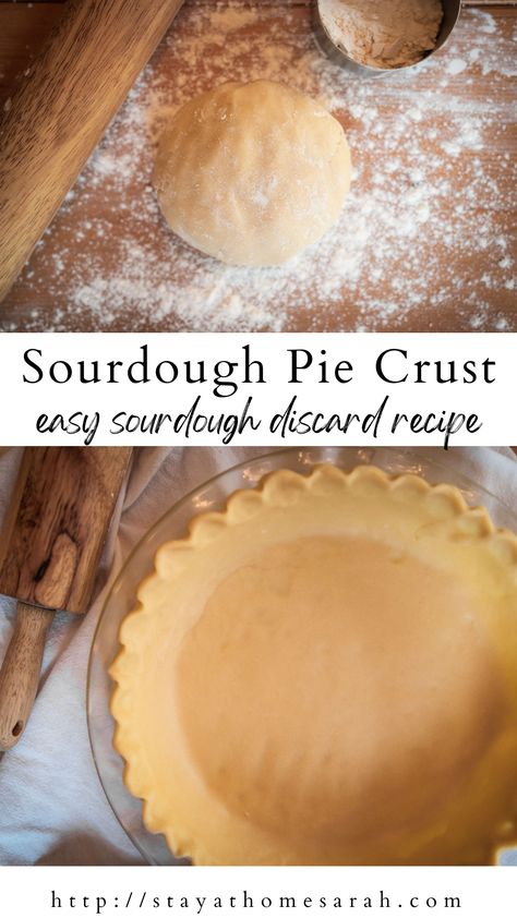 This easy pie crust is made with sourdough discard, all in a food processor. No need for a store bought crust ever again! Sourdough Pie Crust Recipe, Sourdough Pie Crust, Dough Starter Recipe, Sourdough Crust, Recipe Using Sourdough Starter, Sourdough Bread Starter, Sourdough Starter Discard Recipe, Gluten Free Sourdough, Homemade Sourdough Bread