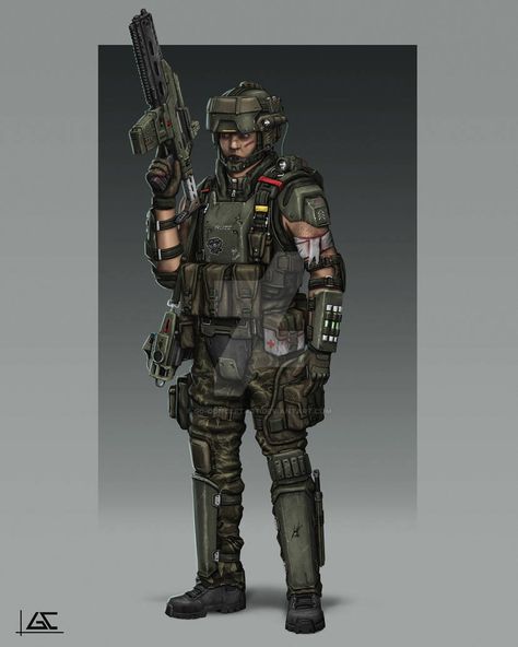 Combat Armor, Military Gear Tactical, Sci-fi Armor, Military Armor, Future Soldier, Military Artwork, Marine Art, Military Soldiers, Cyberpunk Character