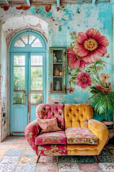 Whimsical Home, Maximalist Decor, Funky Furniture, Beautiful Rooms, Maximalism, Boho Living, Boho Living Room, Dream House Decor, Boho Home