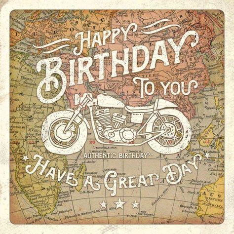 Happy Birthday Motorcycle, Birthday Wishes For Men, Happy Birthday Man, Mother Day Wishes, Happy Birthday Meme, Happy Birthday Pictures, Birthday Posts, Advocate Art, Happy Birthday Messages