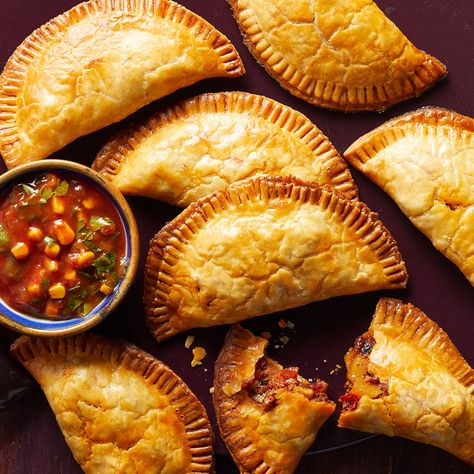 Empanadas with Chorizo & Potato Empanada Filling, Potato Empanadas, Homemade Empanadas, Chorizo Potato, Chorizo And Potato, South American Recipes, Fall Appetizers, Refrigerated Pie Crust, Food And Nutrition