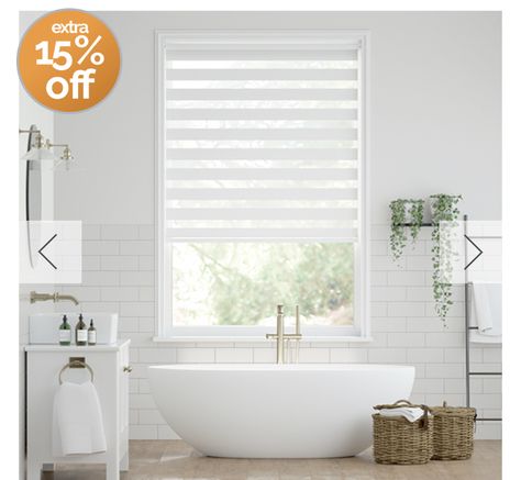 Blinds For Bathroom Windows, White Roller Blinds, Grey And White Bathroom, Newport House, Beautiful Blinds, Grey Blinds, Bathroom Window Treatments, Bathroom Blinds, Day Night Blinds