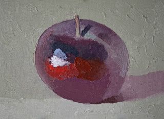 Red Delicious Apples, Red Plum, Pastel Art, Small Paintings, Life Inspiration, Still Life Painting, How To Paint, New Series, Travel Art