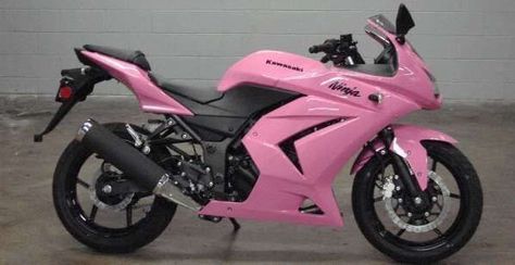 PINK KAWASAKI NINJA Pink Kawasaki Ninja, Pink Ninja, Ninja Motorcycle, Ninja Bike, Pink Motorcycle, Female Motorcycle Riders, Kawasaki Bikes, Image Moto, Moto Car