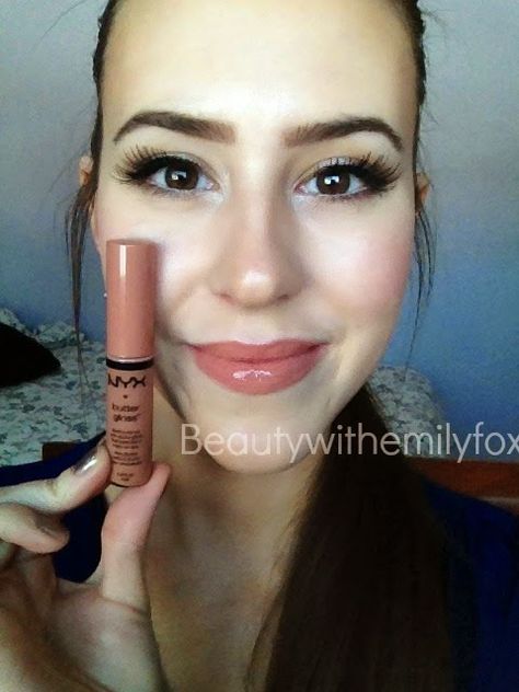 NYX butter glosses lip swatch - madeleine. nude lipstick. I have a couple of these, they're great. Nyx Butter Gloss Fortune Cookie, Nyx Butter, Nyx Butter Gloss, Butter Gloss, Orange Lips, Pigmented Lips, Nude Lips, Nyx Makeup, Lip Swatches