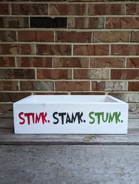 Stink. Stank. Stunk. Box Open box, no dividers. Stink Stank Stunk Toilet, Stink Stank Stunk, Red Black Green, Rustic Home, Open Box, Rustic Home Decor, Tray Decor, Toilet Paper, Rustic House