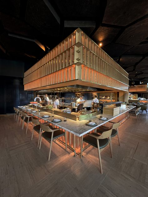 Anson Smart, Teppanyaki Restaurants, Restaurant Table Design, Korean Barbeque, Barra Bar, Japanese Restaurant Interior, Japanese Bbq, Japanese Restaurant Design, Resturant Design