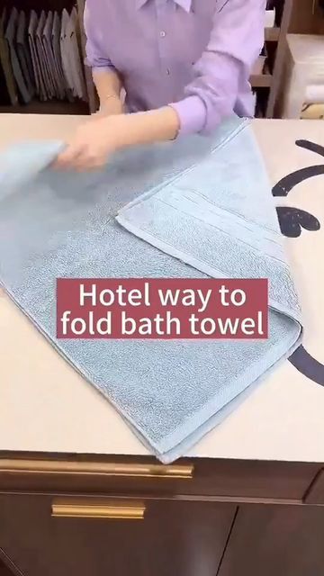 How To Fold Hair Towels, How To Roll Bath Towels For Display, How To Fold A Bath Towel, Fold Guest Towels, Folding Towels Fancy Video, How To Fold Bath Towels To Save Space, How To Fold Beach Towels, Folding Towels For Display Bathroom, How To Fold A Towel