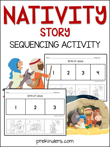 Jesus' Birth (Nativity Story) Sequencing Activity Preschool Bible Lessons, Christian Preschool, Nativity Story, Sequencing Cards, Preschool Programs, Story Sequencing, Preschool Bible, The Nativity Story, Sequencing Activities