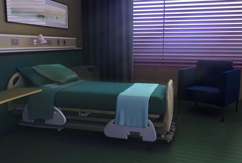 Anime Hospital, Episode Choose Your, Episode Choose Your Story, Neon Noir, Episode Backgrounds, Hospital Room, Animation Sketches, Scenery Background, Green Screen Backgrounds