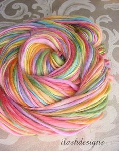 Yarn Rainbow, Rainbow Yarn, Artisan Yarn, Spinning Wool, Yarn Inspiration, Spinning Yarn, Thread & Yarn, Yarn Thread, Yarn Stash