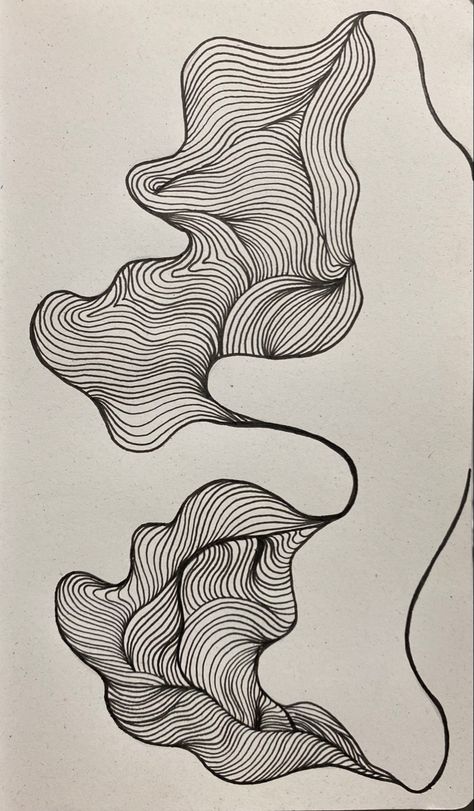 Continual Line Drawing, Line Variation Drawing, Easy Abstract Drawings, Cool Line Drawings, Expressive Line Art, Abstract Art Lines, Abstract Sketches, Line Doodles, Linear Art