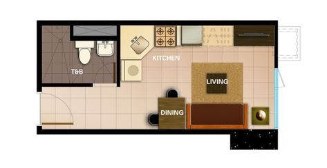 20 Sqm Condo Design, Condo Unit Floor Plan, Unit Floor Plan, Studio Type Condo, Studio Floor Plans, Condo Unit, Studio Floor, Unit Design, Condo Design